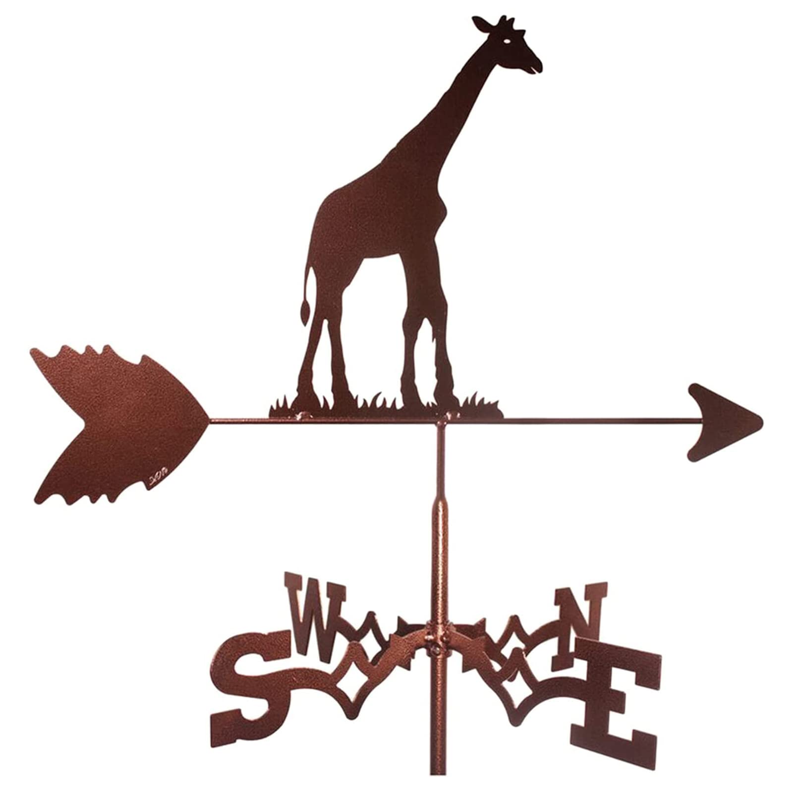 Ancna Weathervane - Giraffe Weather Vane Metal Retroc Wind Vane For Yard Garage Cupola Roof Paddock Wind Direction Indicator With Roof Mount