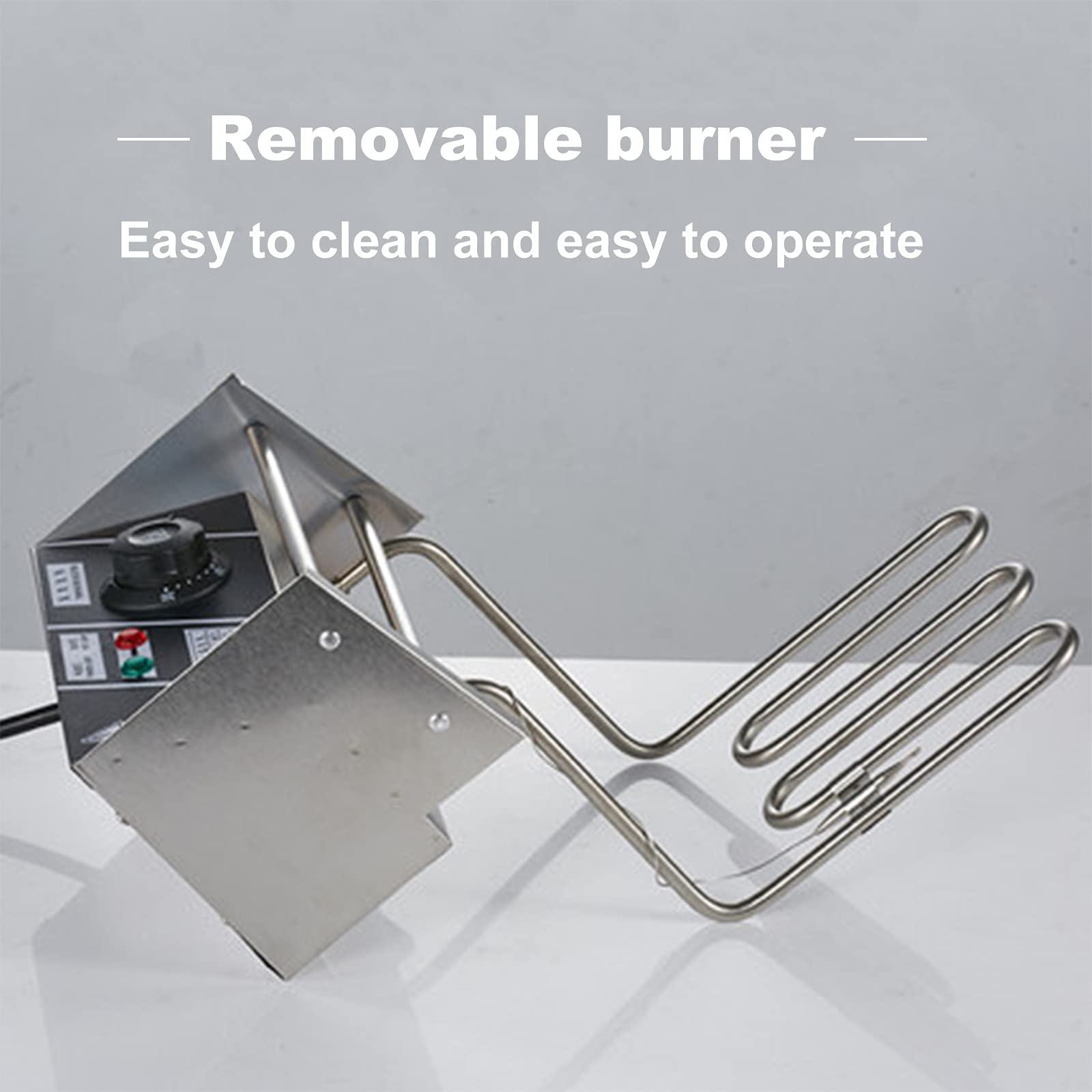 Freidoras Eléctricas Comerciales Profundas, Eléctricas con Tapas De Cesta, 6L/12L De Profundidad, Acero Inoxidable Resistente, Grasa Profunda para Restaurante, Hogar, Cocina, Cocinar Aliment