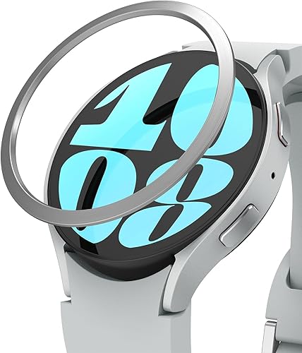 Miniatura 2 de Ringke Funda de estilo bisel compatible con Samsung Galaxy Watch 6 de 1.732 pulgadas 44-04 (ST) plateada + vidrio compatible con Samsung Galaxy