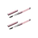 JOSALINAS 2PCS Mascara Brushes Eyebrow Eyelash Brushes Mascara Wands Applicators Eye Brushes Portable Cosmetic Brushes with Cap Spoolies Brushes for Eyelash Extensions and Eyebrows, Pink