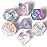 UDIXI 7PCS Resin DND Dice Set, Purple RPG Polyhedral Dice Set with Swirls Iridecent, Glitter D&D Dice for Role Palying Game Pathfinder Tabletop Games