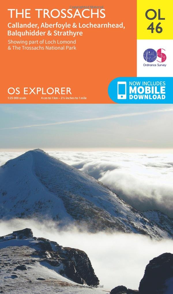 The Trossachs Map: Callander, Aberfoyle & Lochearnhead, Balquhidder & Strathyre: Ordnance Survey: OS Explorer Map OL46: Scotland: Walks: Hiking: Maps: Adventure: 46