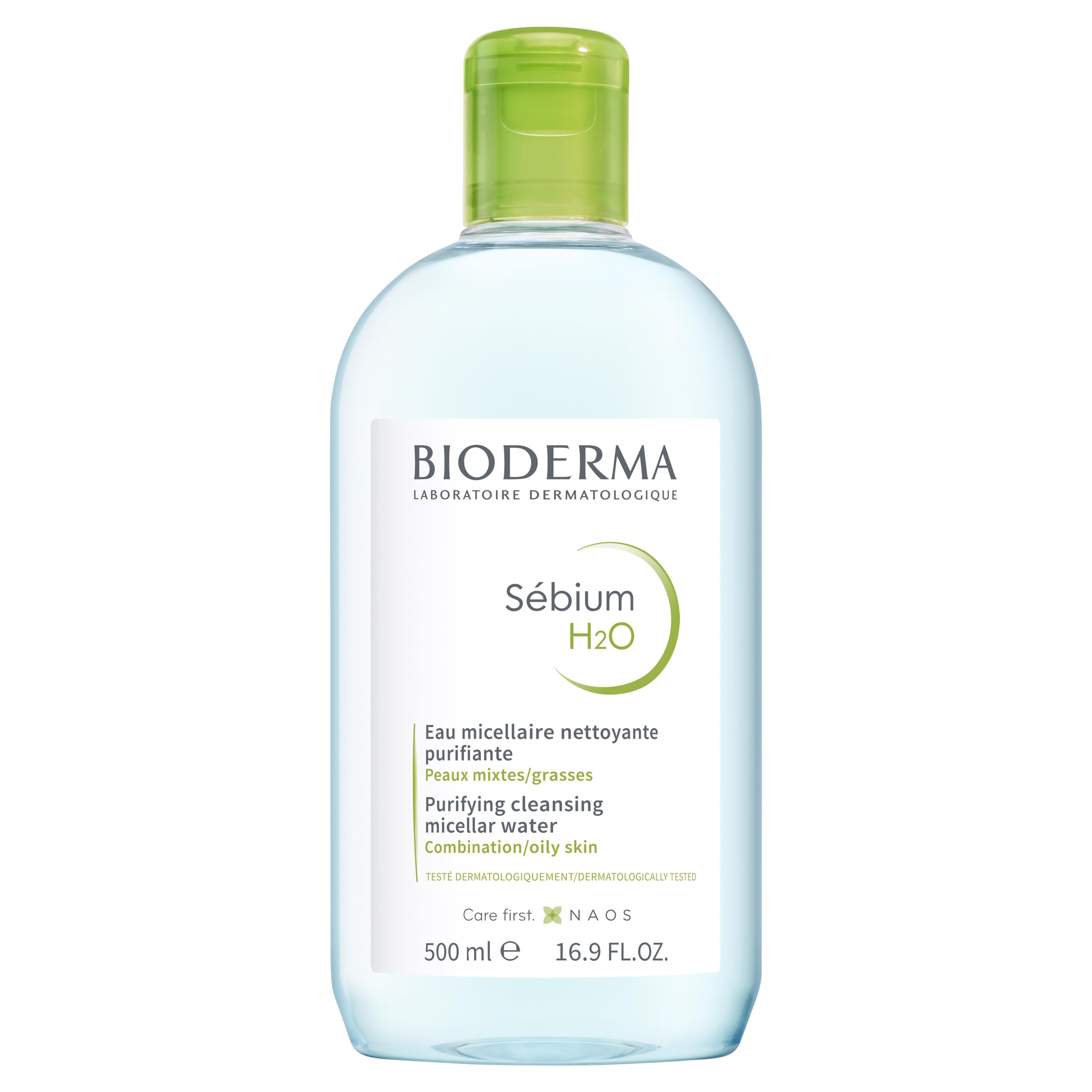 Bioderma Sebium H2O Mu Removing Micelle Solution, 500ml Unscented 500 ml (Pack of 1)