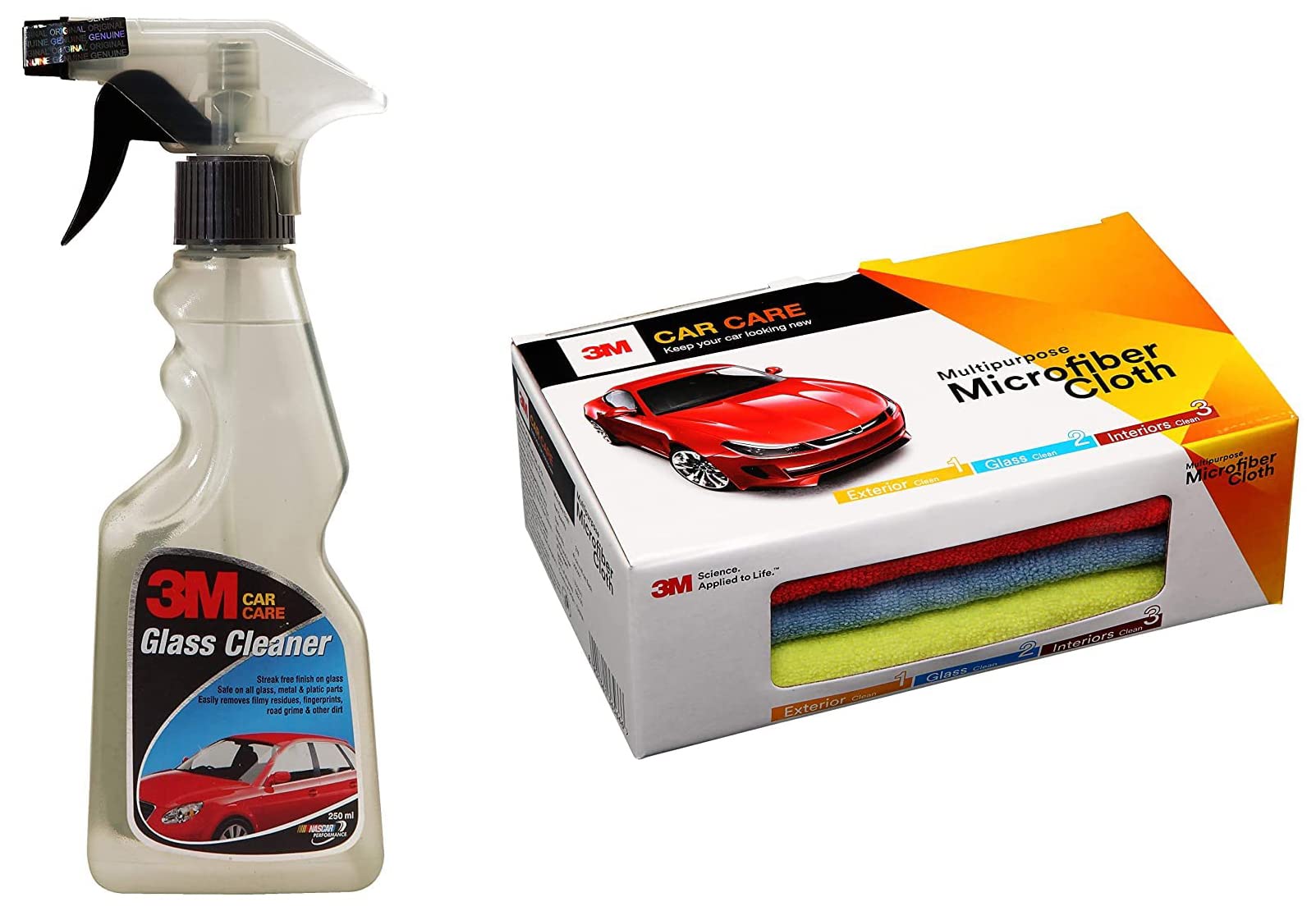 3M Car Care Microfiber Cloth (3 Pieces) & IA260100036 Car Care Glass Cleaner (250 ml) (B0BB6DCY6Q) Amazon Price History, Amazon Price Tracker
