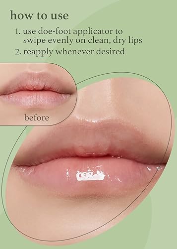 Miniatura 5 de Nooni - Aceite coreano Appletea para labios, humecta y suaviza los labios secos, con extracto de té verde, 0.12 onzas líquidas