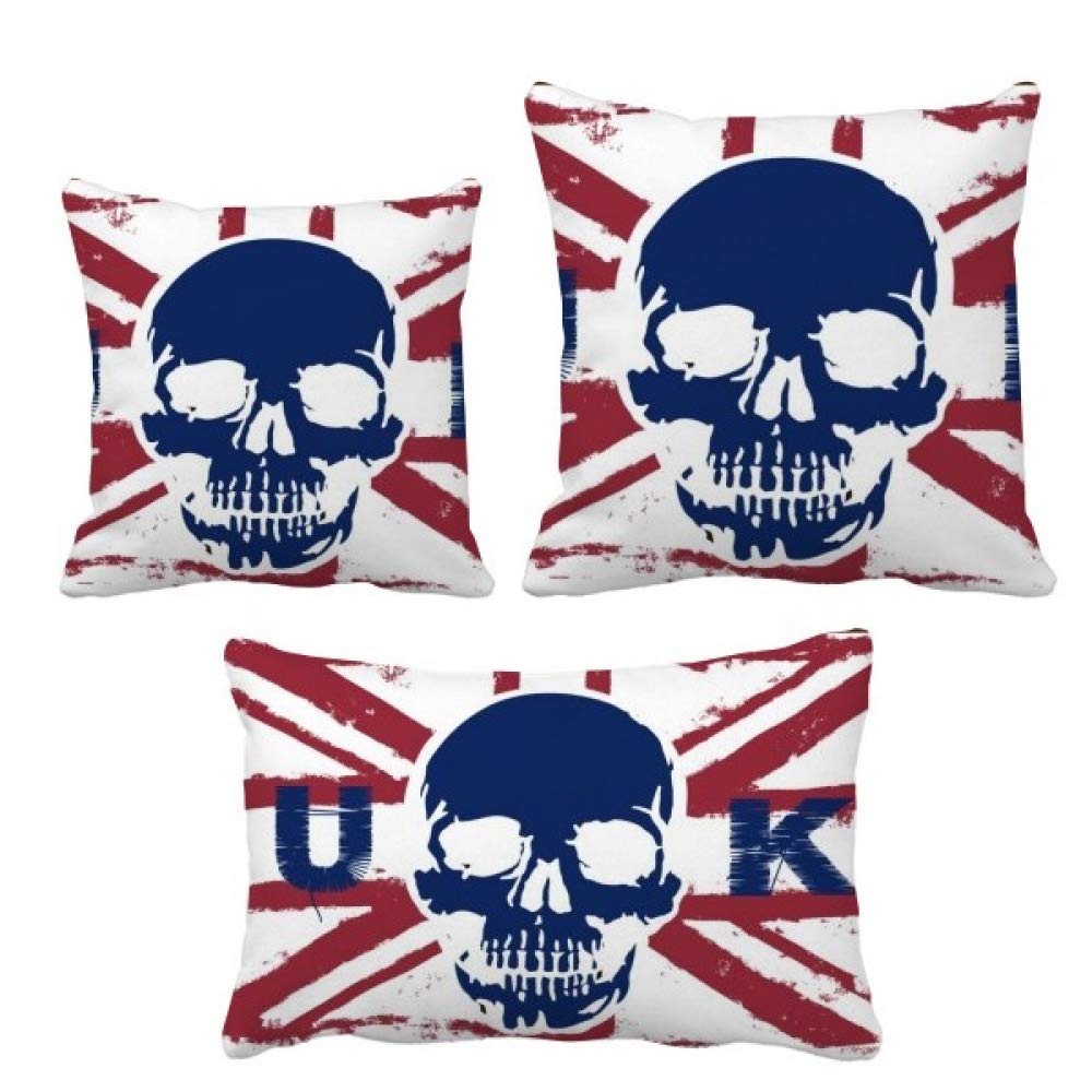Coussin squelette humain Union Jack pour rompre la monotonie du salon