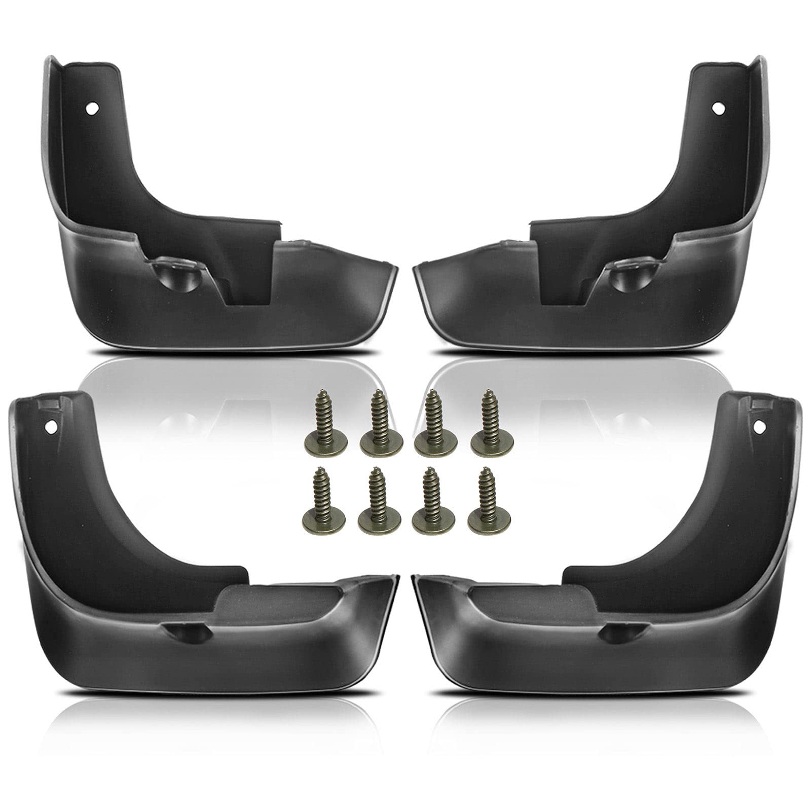 YHTAUTO Set of 4 Mud Flaps Splash Guards Accessories Replacement for Toyota Avalon 2007-2012 V6 3.5L, Not fit Limited, Front and Rear LH RH, Black