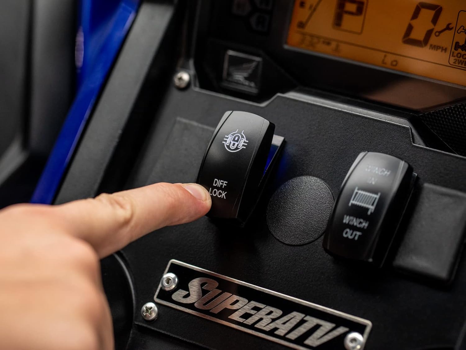 SuperATV Differential Override Switch Compatible with 2019+ Honda Talon 1000X, 2019+ Honda Talon 1000R, 2020+ Honda Talon 1000X-4, See Fitment, Installs Easy with OEM Connectors, Doesn't Cut Out