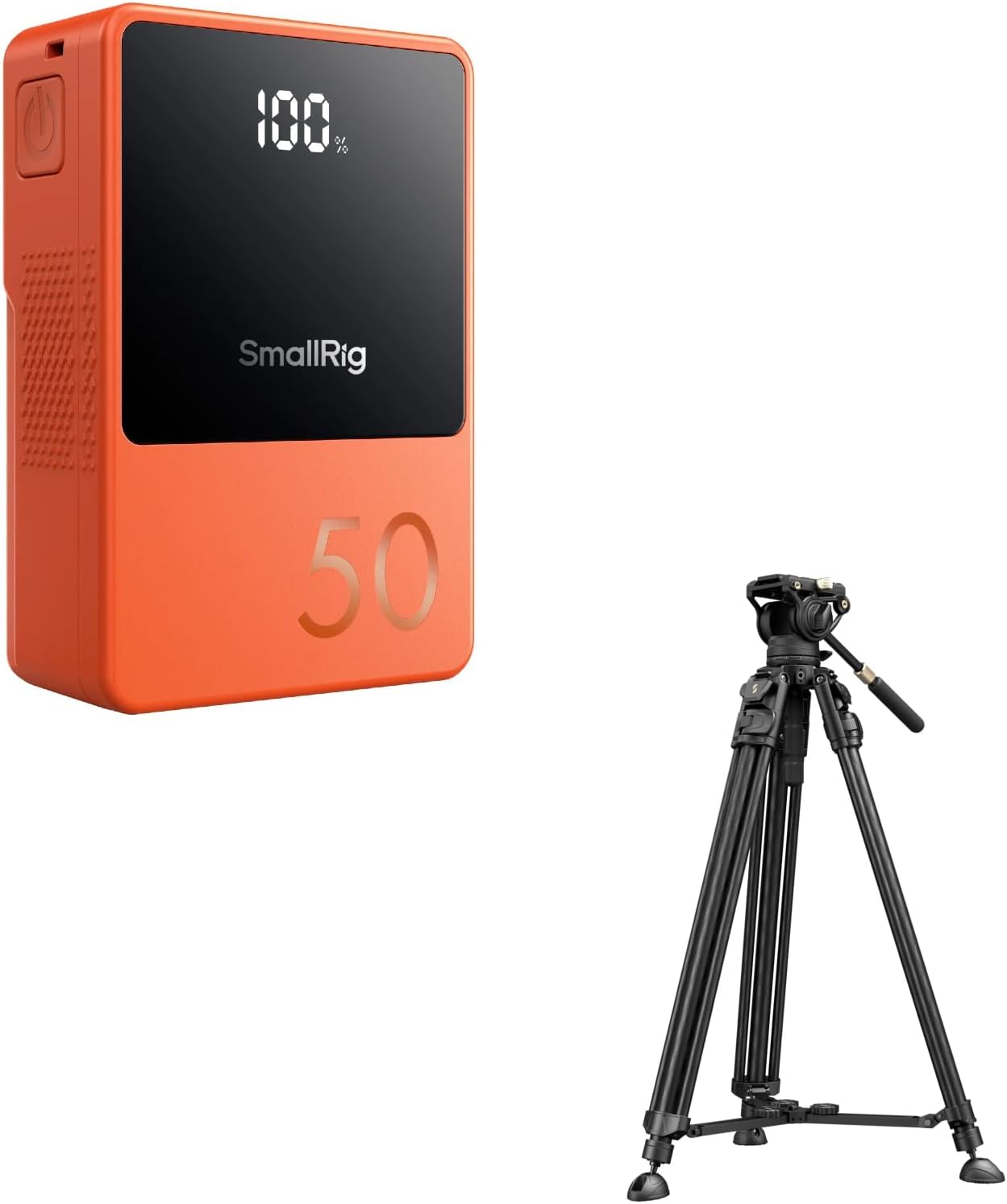 SMALLRIG V Mount Battery VB50 + Heavy Duty Video Tripod