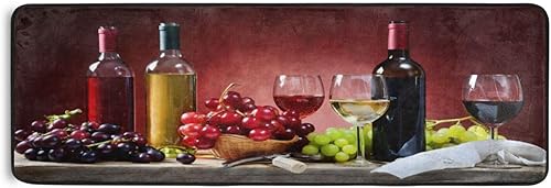 Vineyard - Alfombra de camino de uva, suave, antideslizante, larga, alfombra para pasillo, dormitorio, sala de estar, cocina, 72 x 24 pulgadas