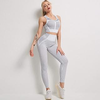 YUHOOE Women Leggings,Sports Suits Set Yoga Set Leggings Squat Gym Fitness Pants Sportwear Tights And Bra Seamless Tummy Control High Waisted Sports Activewear