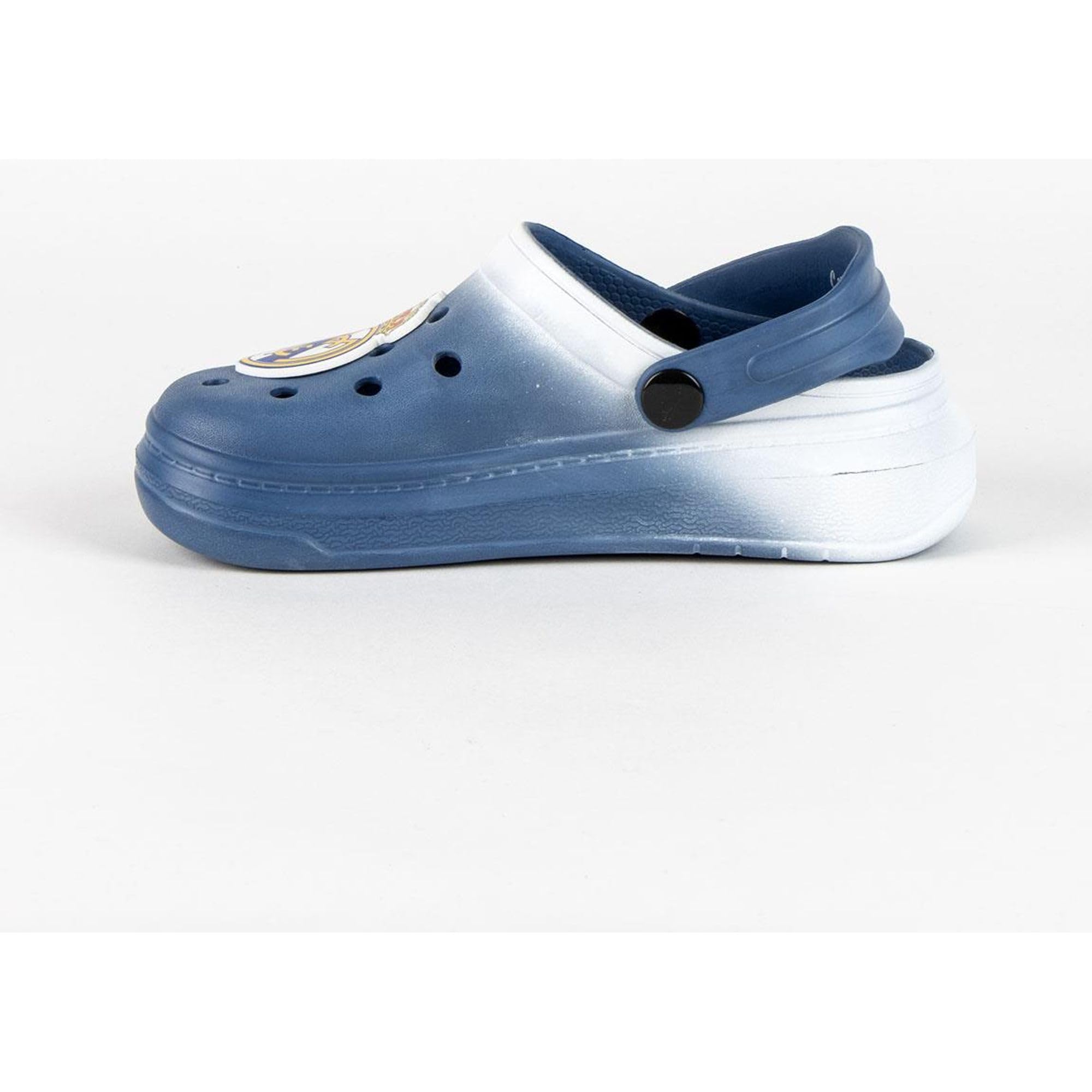 Zuecos Premium EVA Real Madrid para Niños, Calzado Oficial Ligero y Cómodo | Sandalias Antideslizantes para Interior y Exterior, Tallas Infantiles