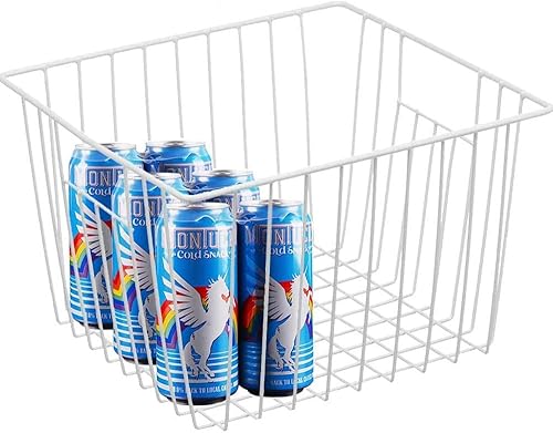 Miniatura 4 de iPEGTOP Cestas profundas para refrigerador y congelador, canastas grandes para almacenamiento de alambre para el hogar, con asas, para cocina,