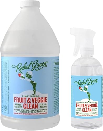 Miniatura 9 de Rebel Green - Limpiador natural de frutas y verduras naturales, 1 galón de recarga