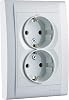 Makel DEFNE Double Ground Socket, White