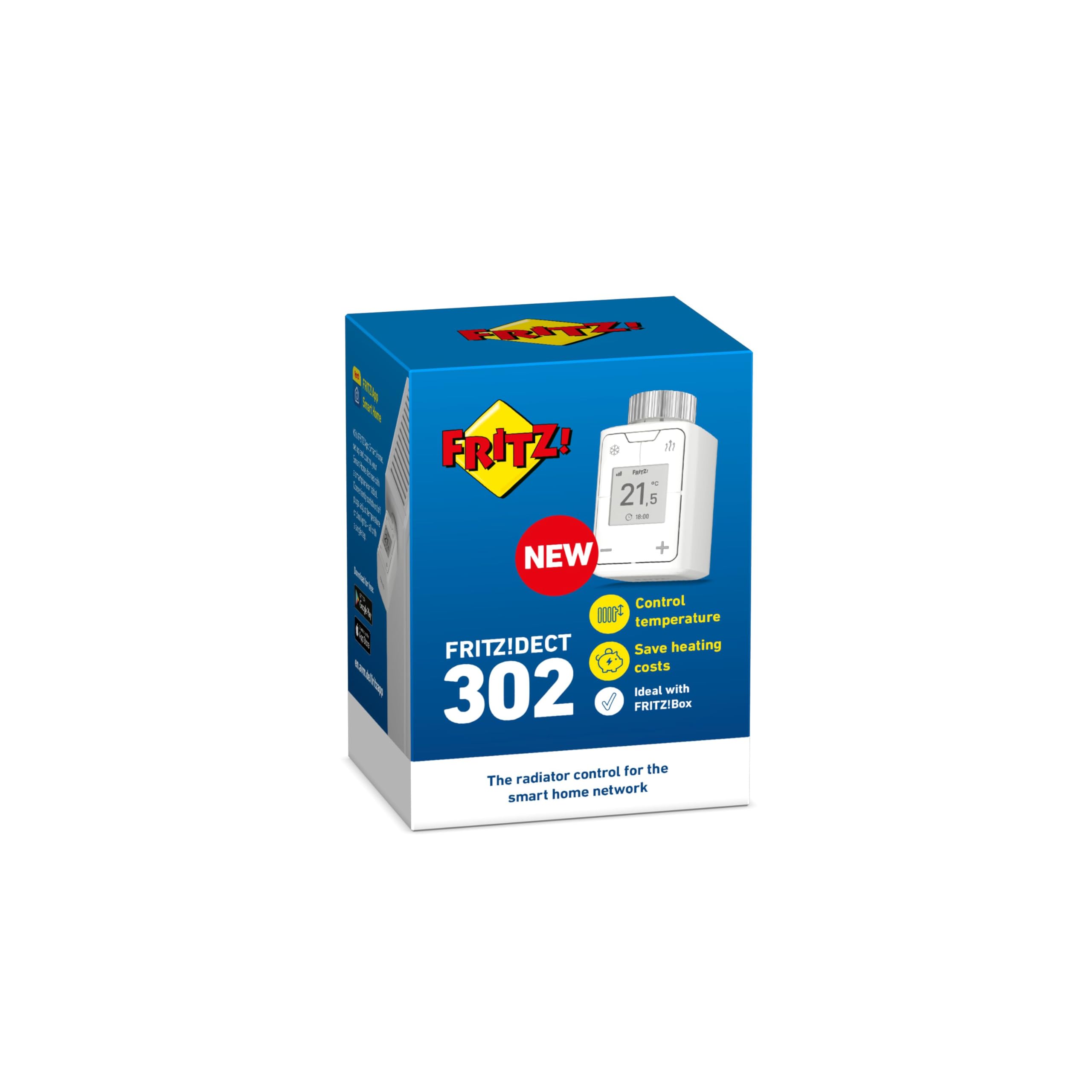 FRITZ! AVM DECT 302 Termostato Intelligente per un Riscaldamento Efficiente e Ottimale Comfort per la Tua Smart Home, Funziona con i Radaitori Più Comuni e Una FRITZ!Box con Base DECT Integrata