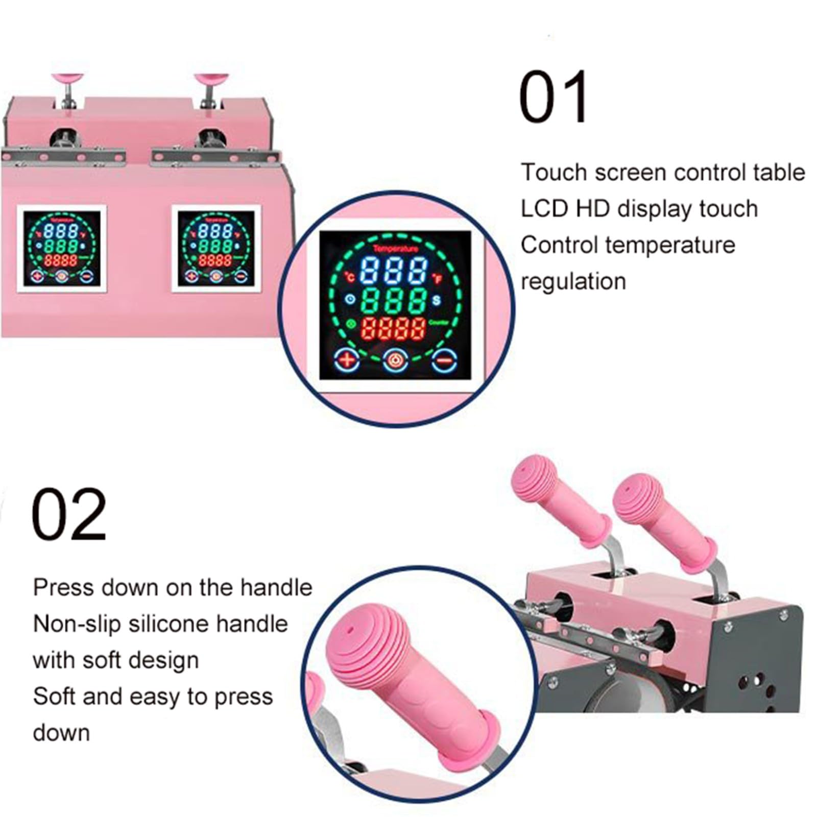 2 in 1 Pressa a Caldo per Tazze a Doppia Stazione con Timer Digitale e Controllo della Temperatura Pressa per Bicchieri a Riscaldamento Anche Rapido Sublimazione per Bicchieri Tazze Thermos A