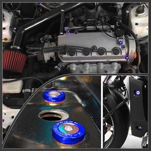 Miniatura 6 de 20 piezas de pernos de arandela de parachoques de defensa, kit de vestimenta de aluminio para arandela de guardabarros, accesorios de arandela de