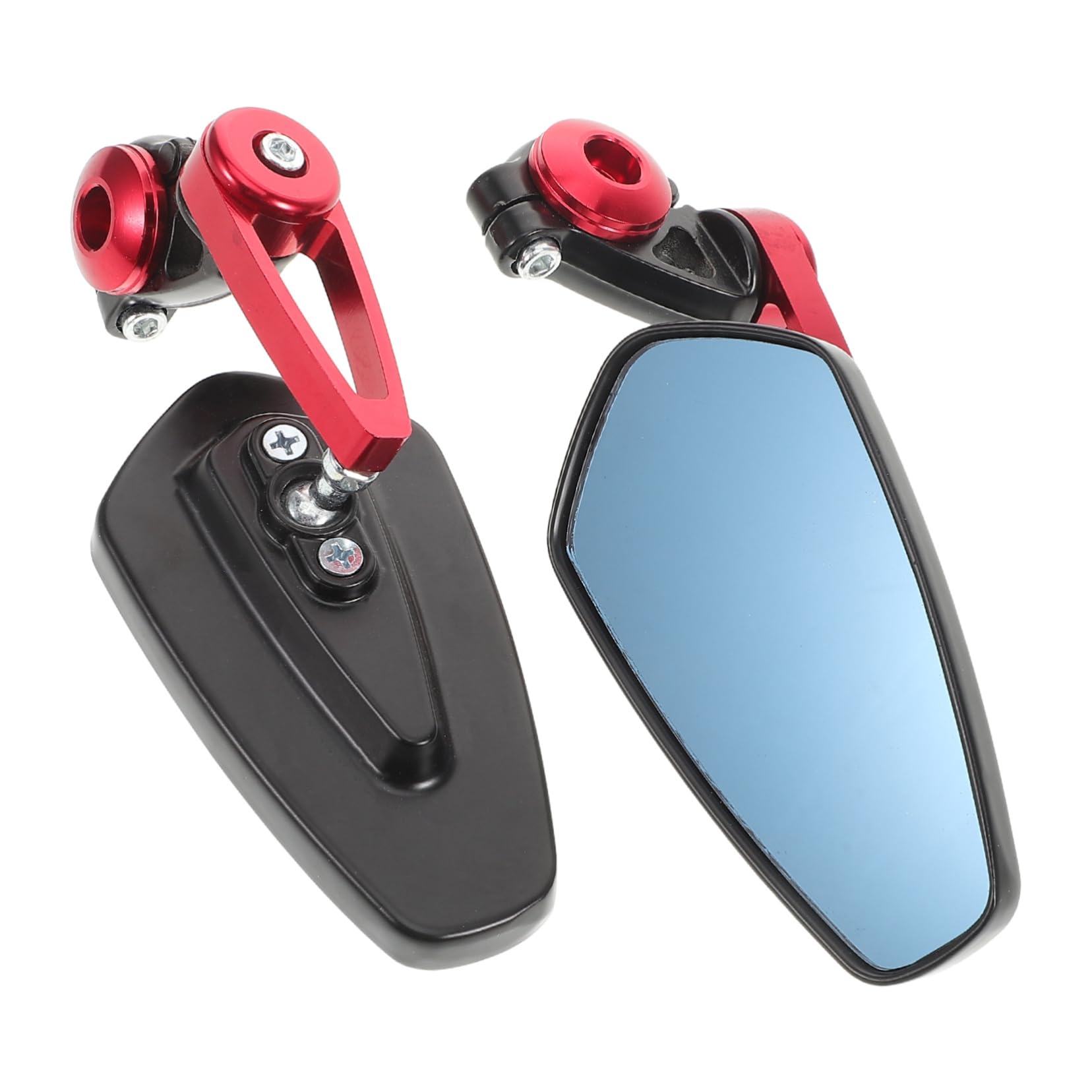 Specchietto Retrovisore Visibilità Migliorata e Sicurezza Lega di Alluminio Angolo Regolabile, per Manubrio 22mm per Veicoli a Due Ruote e Scooter