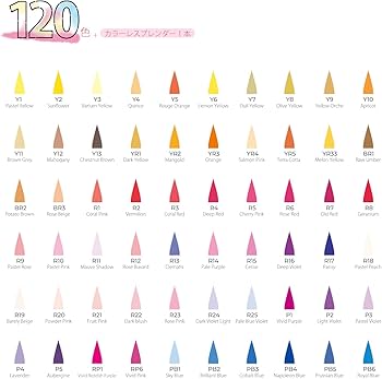 Amazon | Ohuhu マーカーペン 筆タイプ 120色 プロ愛用 サンリオ