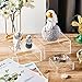 Jerify 6 Pcs Acrylic Risers Display Stands, 5.91'' 5.12'' 3.54'', Clear Square Nesting Pedestal Shelf with Hollow Bottom for Tabletop Jewelry Display, 3 Sized