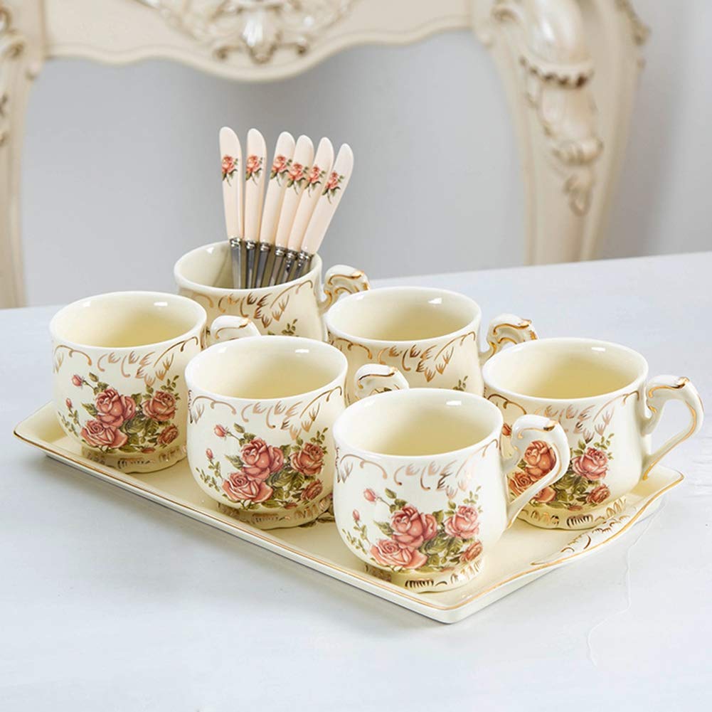 Amazon.com: 10 Piece European Ceramic Afternoon Tea Set with 4 Cup