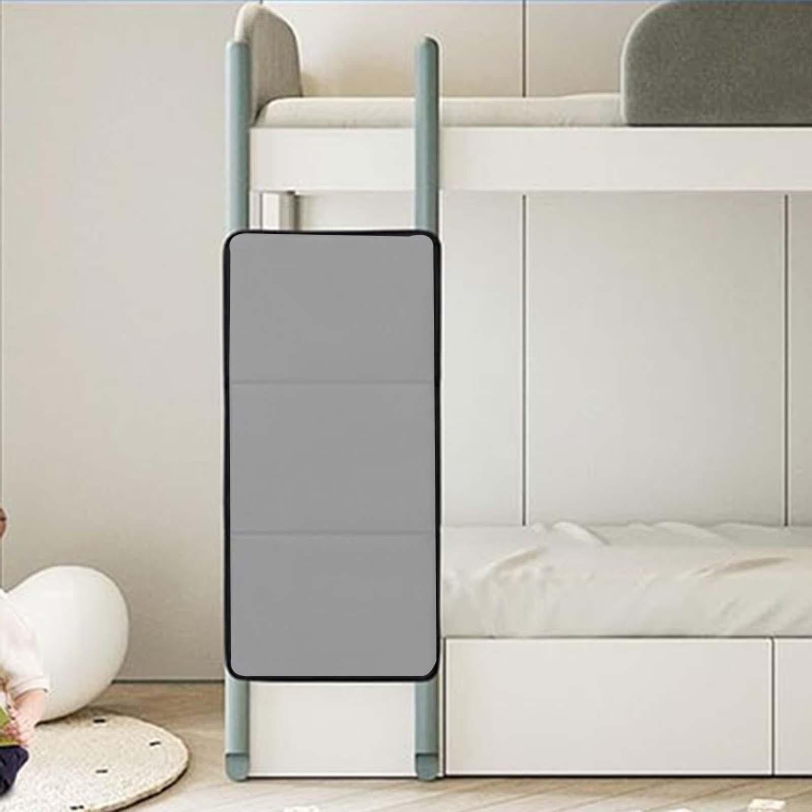 perfk Couverture d'échelle de Lit Superposé pour Enfants, Protection d'échelle Gris, Empêche Grimper, Coussin d'échelle avec Boucles de Sécurité, Coussinets d'échelle pour Lit Superposé Pliable