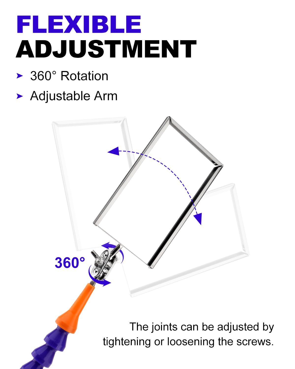 2 PCS Inspection Mirrors Mechanic Welding Mirror with Magnetic Base Adjustable Arm Machine Tool for Technicians Auto Mechanics for Use in Confined Spaces