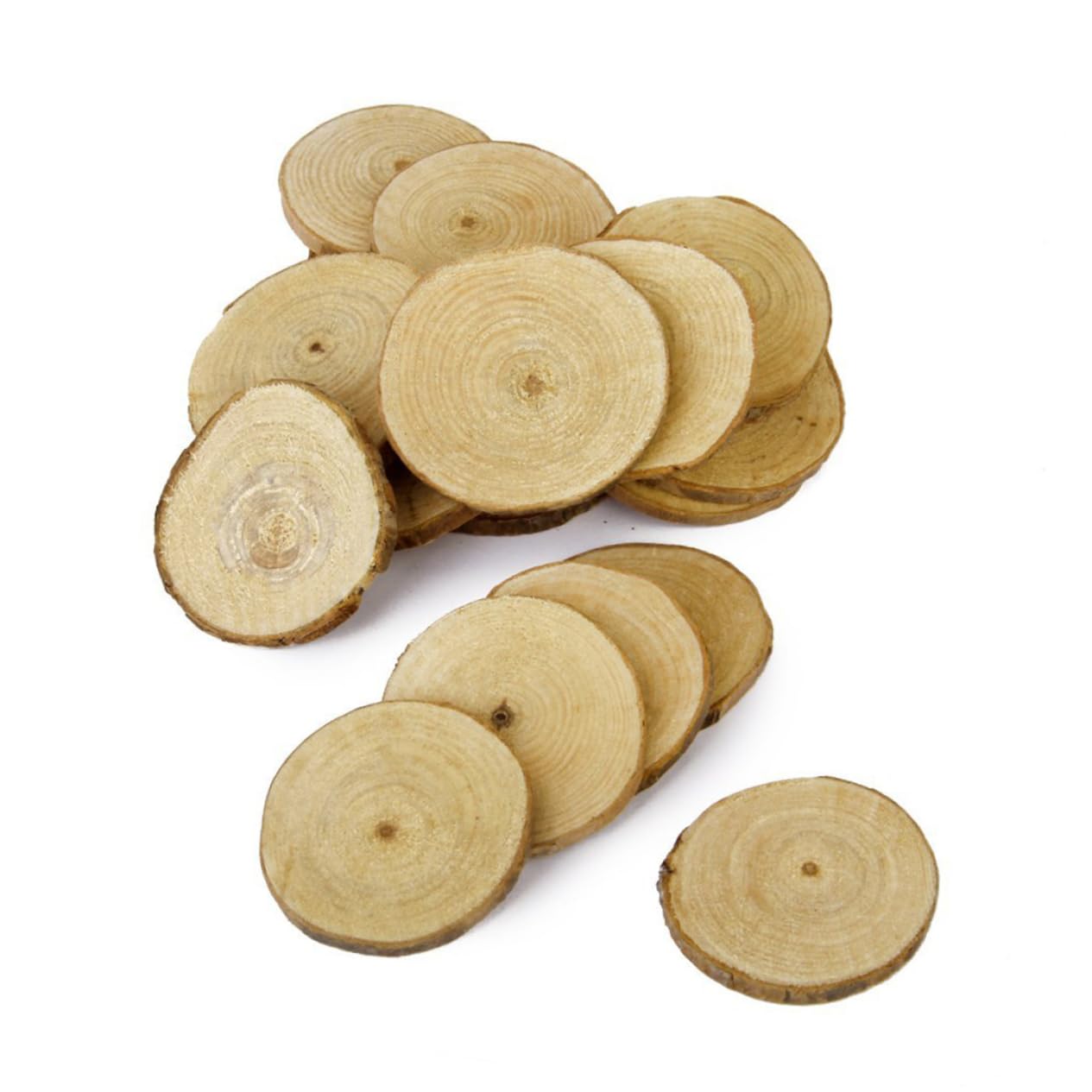NUOBESTY 60stücke Holzscheiben Für Bastelprojekte Und Hochzeitsdekoration Unbehandelte Holzdiscs Für Natürliche Tischmittelstücke Und Kreative