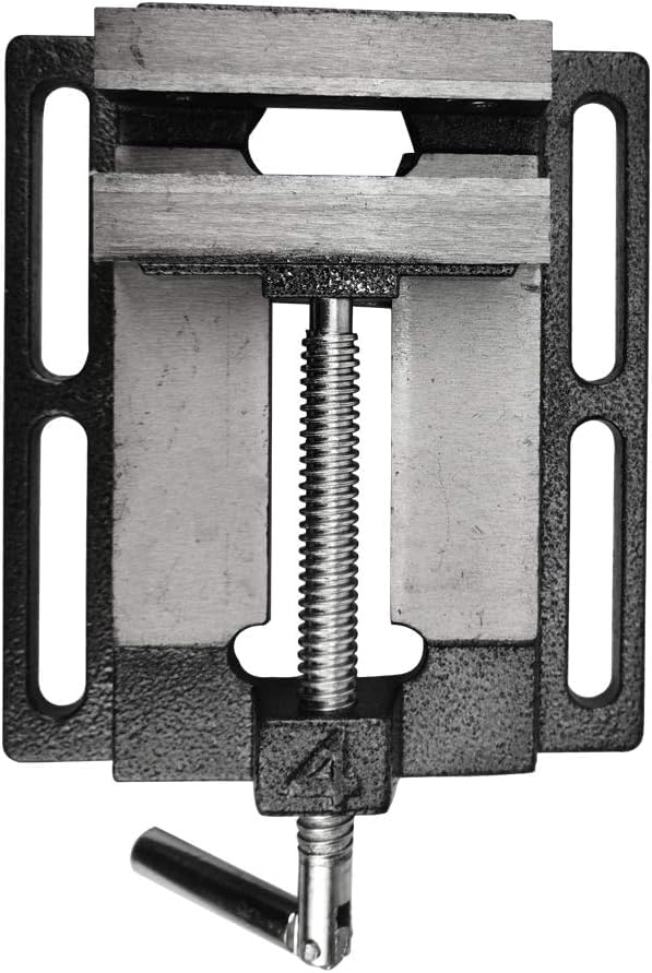 Vise de tornillo de banco, Negro, Estilo taller, Hierro fundido Hierro, 2.15 kg, 24 x 9 x 13.5 cm, 100 mm de profundidad de sujeción, para taller, carpintería, taladro, tornillo de banco