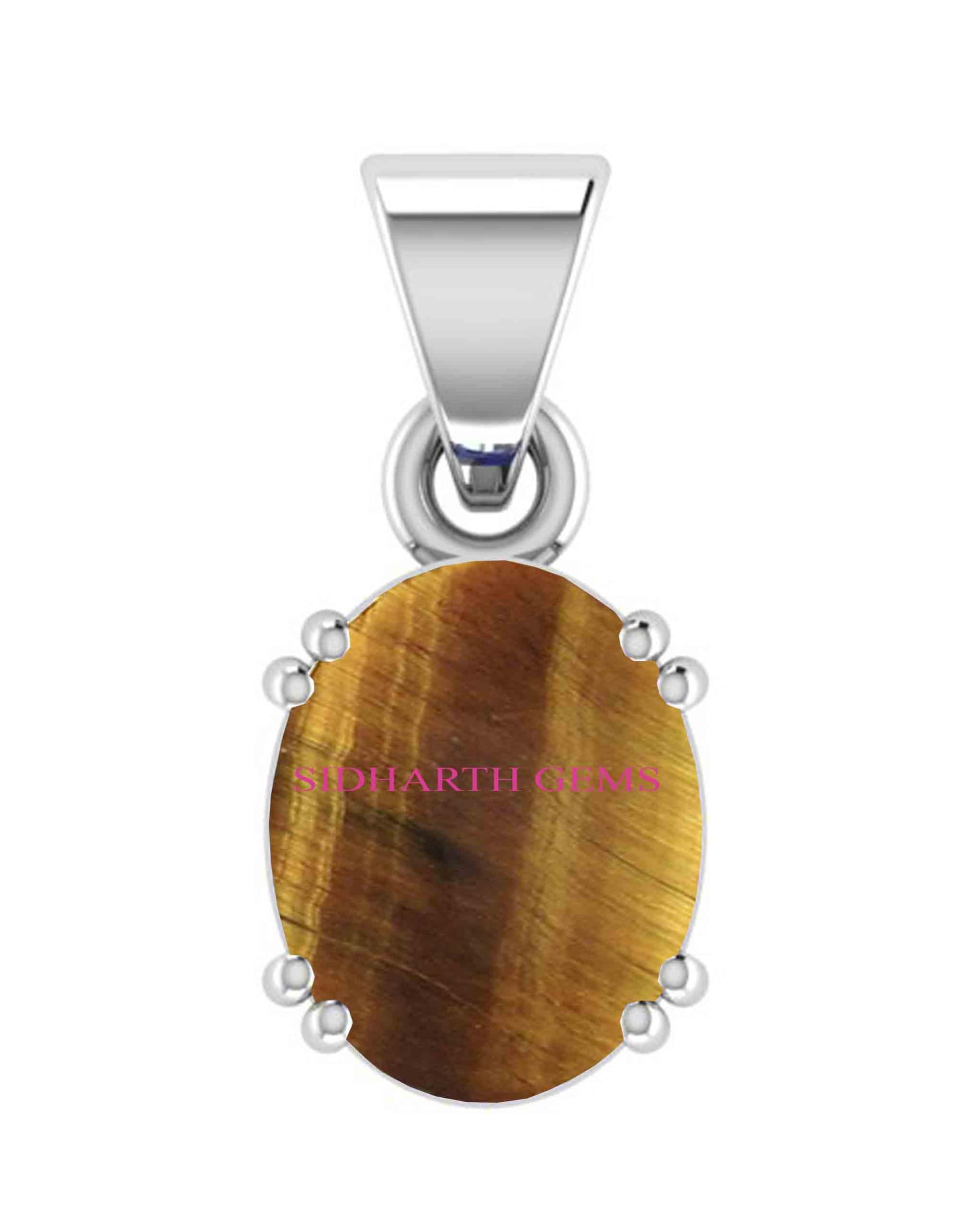 kushmiwal gems 3.25 Ratti 2.00 Carat Tiger's Eye Stone Ashtadhatu Pendant Natural Tiger's Eye and Silver Plated Locket Astrological Purpose for Men and Women-picture-35
