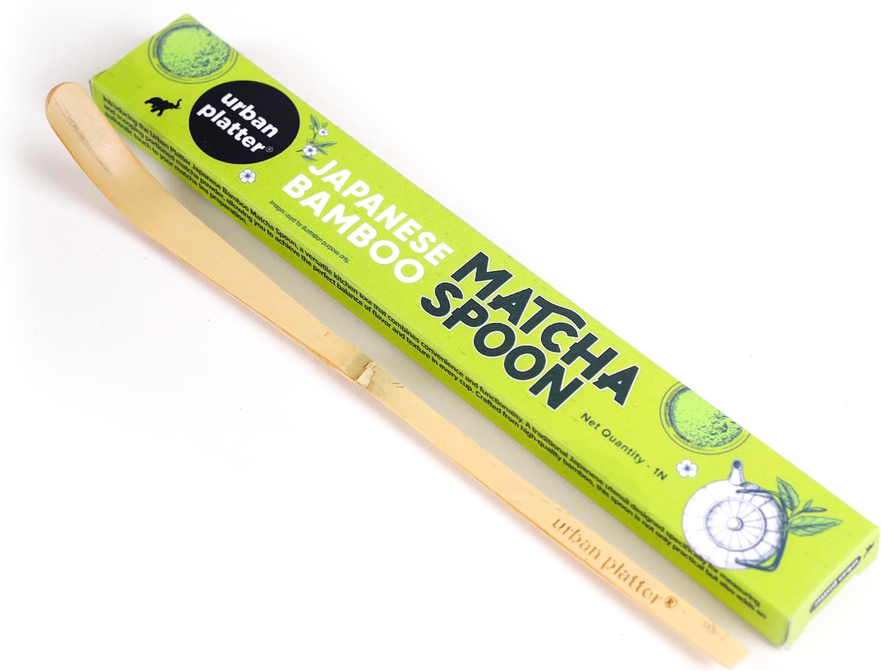 Urban Platter Japanese Bamboo Matcha Spoon, 1N (Chashaku | Green Tea Powder Scoop)