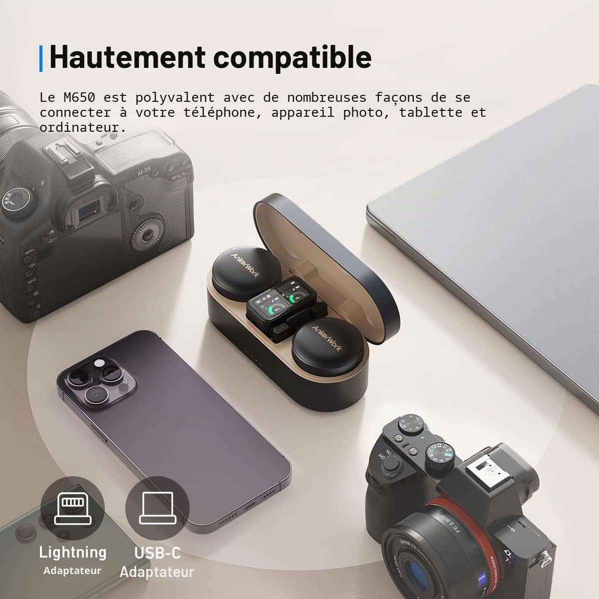 AnkerWork M650 Micro-Cravate sans Fil