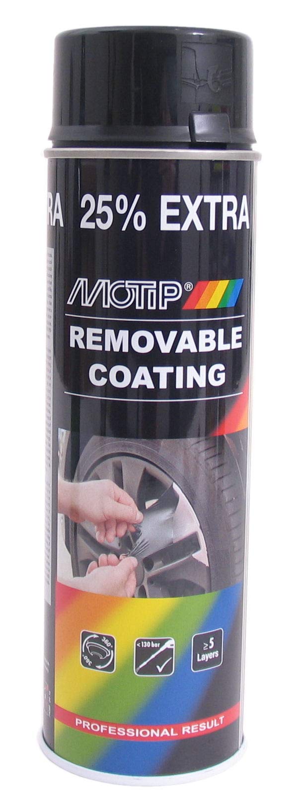 Sprayplast Removable Liquid Paint Motip 500ml (Black Gloss)
