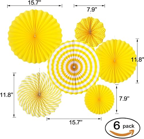 Miniatura 40 de MOWO Abanicos de papel rosa y naranja intenso, decoración de pared para colgar en el techo, decoración para otoño, otoño, Acción de Gracias, baby