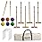 ropoda Six-Player Croquet Set with Wooden Mallets, Colored Balls, Sturdy Carrying Bag for Adults &Kids, Perfect for Lawn,Backyard,Park and More