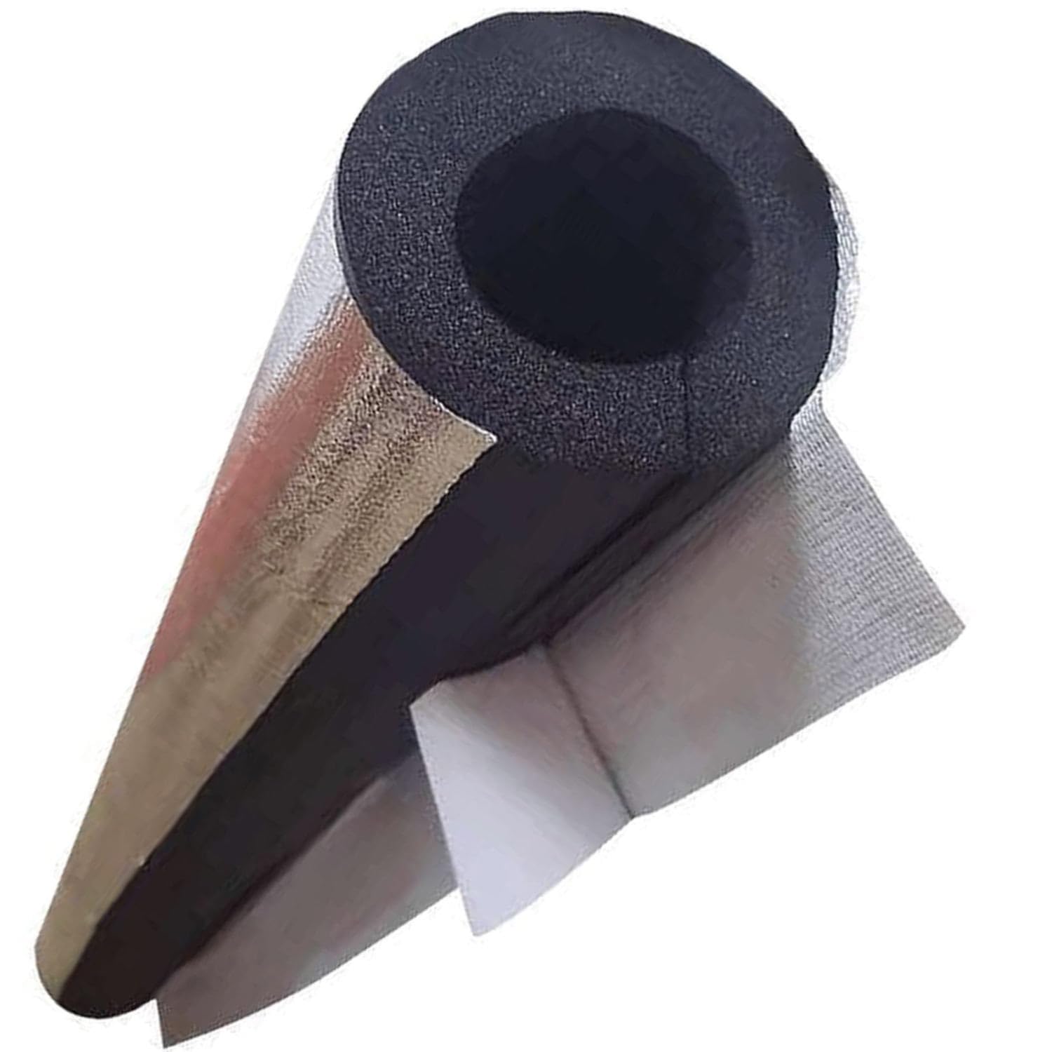Frostschutz Rohrisolierung Schaumstoff Rohre, ID 16-219mm Klimaanlagen Isolierung Rohr, Aluminiumfolie Schaumisolierung, Selbstklebende Dämmung Rohr (ID) 159mm x (T) 10mm x (L) 0.95m