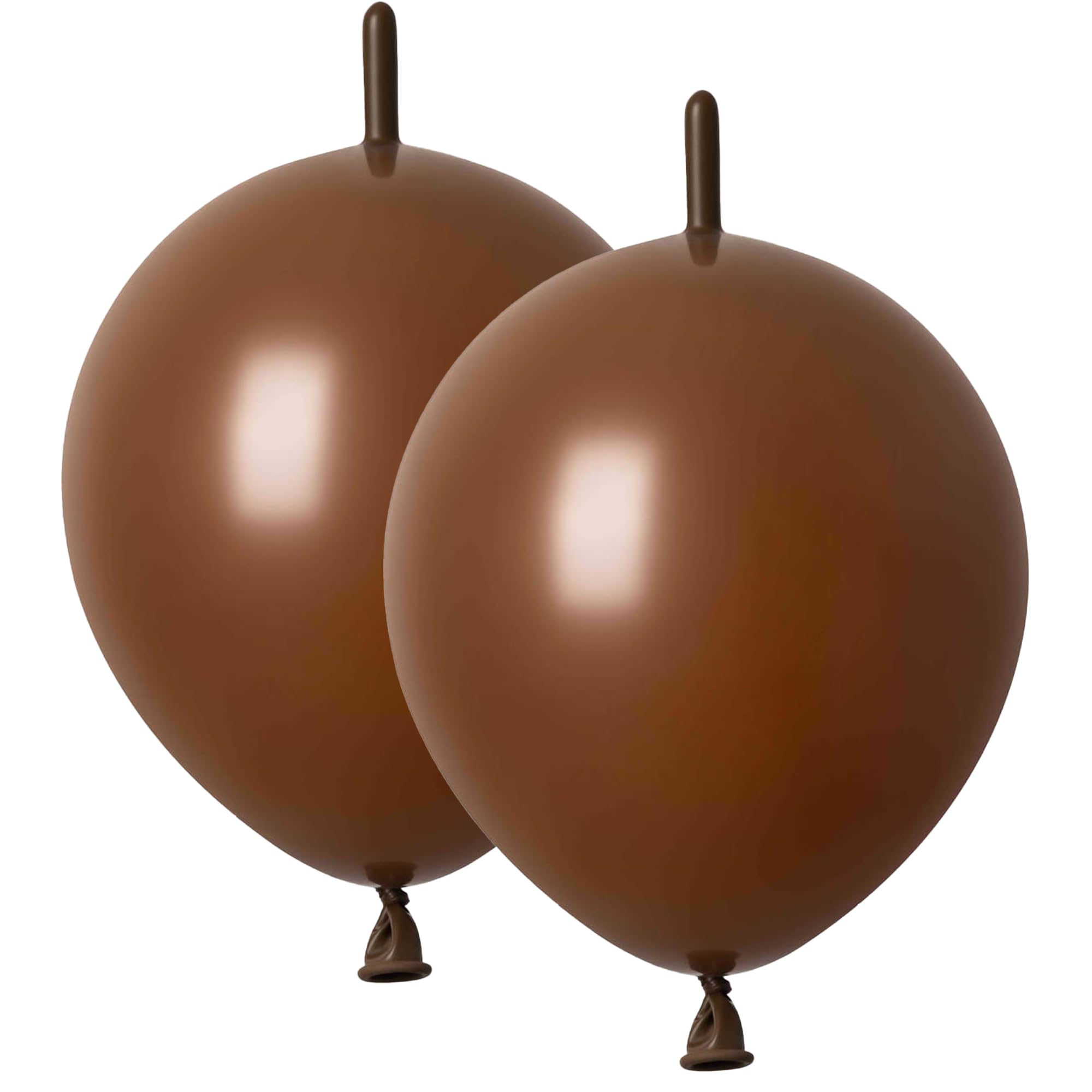 ADIDO EVA Link Balloons Brown 6 Inch Latex Quick Linkale Balloon 80 Pcs for Birthday, Halloween, Christmas, Party Festival Decorations