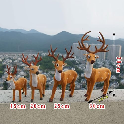 Miniatura 5 de Generic Figura decorativa de ciervo, escultura de reno de plástico, decoración de invierno y Navidad, estatua de alce, figura de animal para sala de