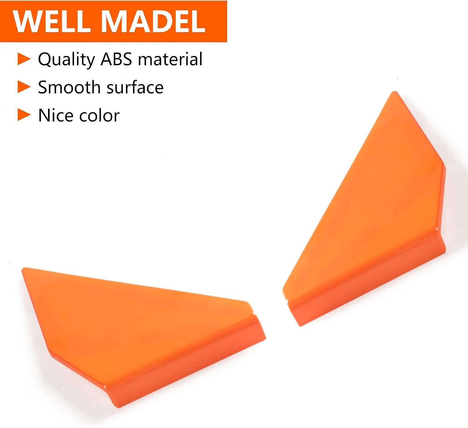 Rear Window Triangle Cover Trim Compatible with 2021 2022 2023 2024 2025 Ford Bronco 4 Door Accessories Exterior Decoration Trims Kit Protection Decor Covers, 1 Pair Orange