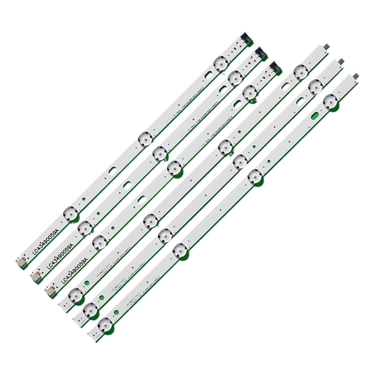 TCETVMVXR 3 PCS 7LED LED Backlight Strip Fit for LG 43UJ635V 43UK6300PLB 43UJ651V 43UJ634V 43UJ630V 43UJ561V 43UJ655V Fit for LC43490059A Fit for LC43490058A