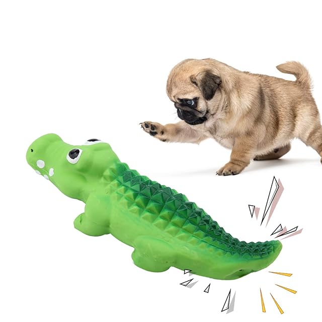 Foto 5 de 8 de FTVOGUE Latex Crocodile Squeaky Dog Chew Toy Pet Puppy Cat Jugar Juguetes
