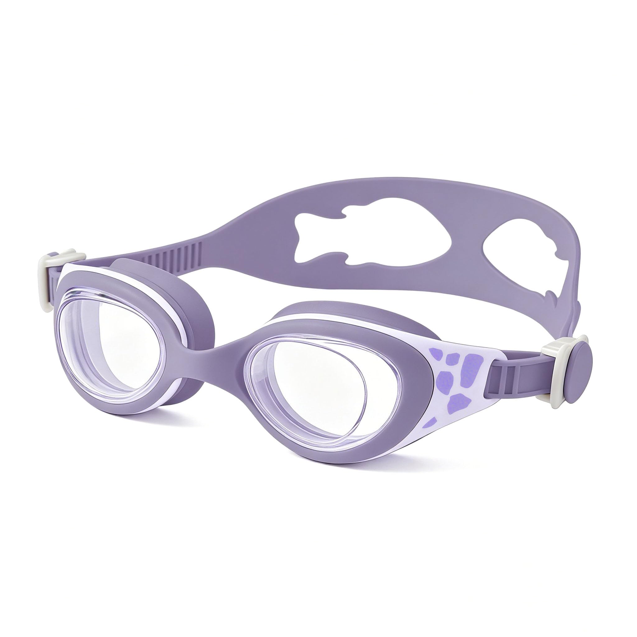 ANGVOOL Kids Swimming Goggles, AntiβFog, Unisex for Boys & Girls, Ages 6β14 Junior (Purple)