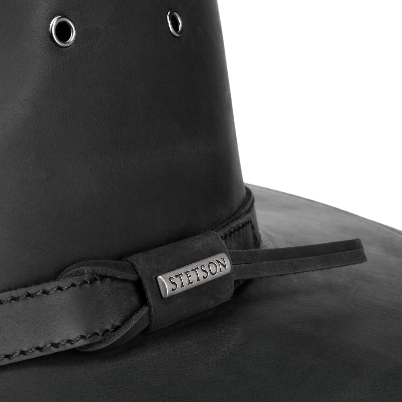 Stetson Glencross Cappello Traveller Western Fascia in Pelle unicolore Uomo Tutto l Anno