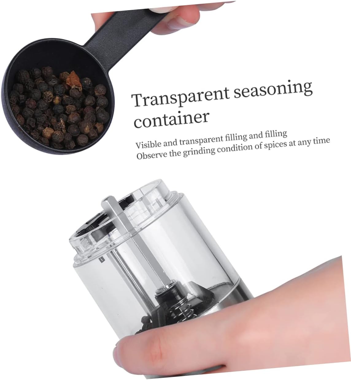 Portable Salt Pepper Electric Grinder Stainless Steel for Home Restaurant Use