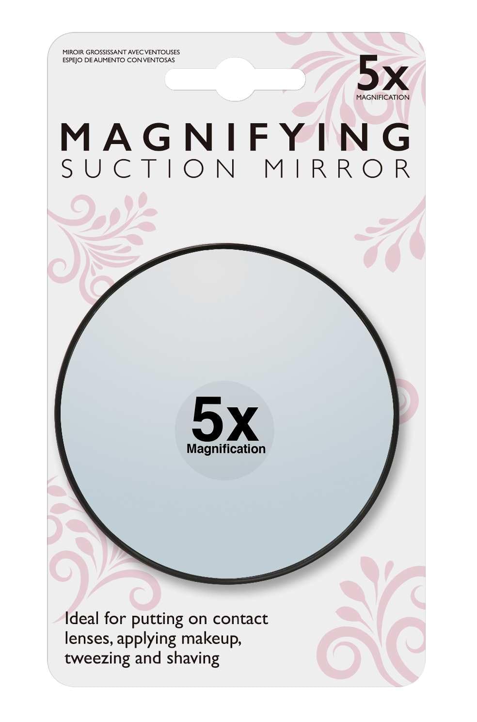 5x Magnifying Mirror For Easy Contact Lens Insertion and Tweezing
