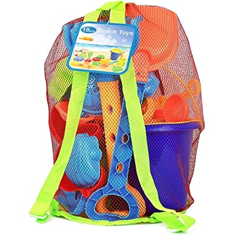 Click n' Play CNP2271 Beach Bucket Set, 18-Piece Cover