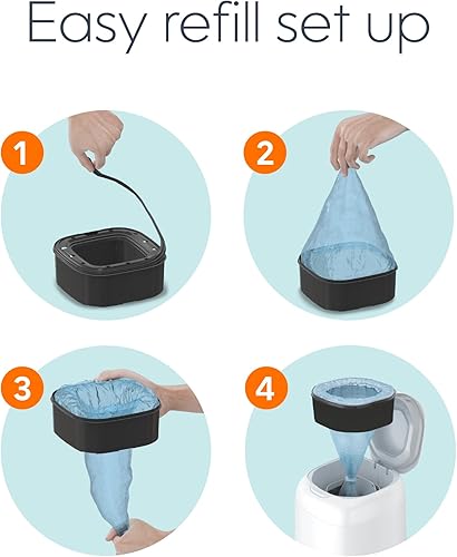 Miniatura 8 de Diaper Genie Recambio cuadrado jumbo, con película continua, puede contener hasta 810 pañales de tamaño recién nacido por repuesto.