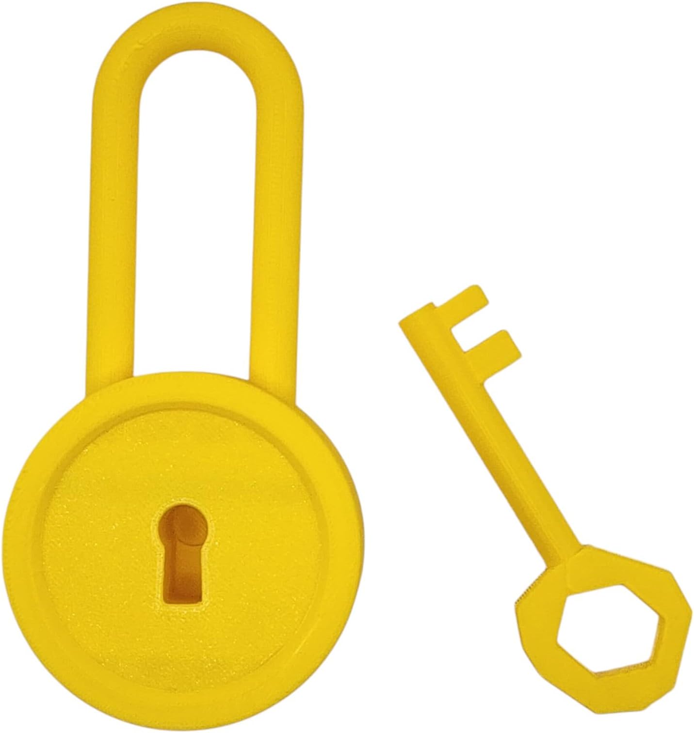 Hello Neighbor Inspired Lock and Key - Pretend Play - 3D Printed Yellow - Made in The USA