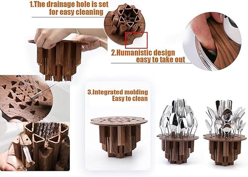 Miniatura 3 de JforSJizT Juego de cubiertos de 24 piezas, juego de vajilla de acero inoxidable de alta calidad, juego para servir a 6 personas, juego de cuchara y